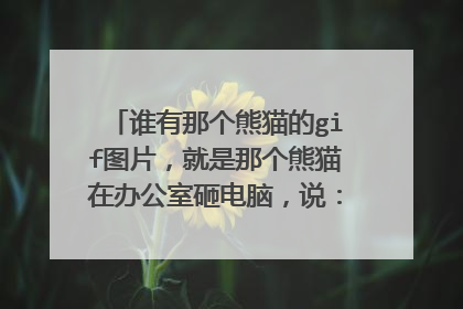 谁有那个熊猫的gif图片，就是那个熊猫在办公室砸电脑，说：还改，还改，都改熊猫眼了的那张