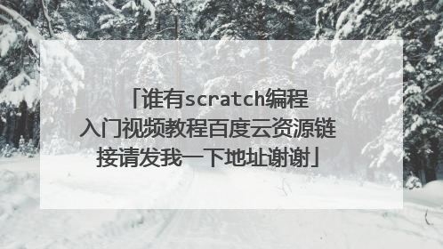 谁有scratch编程入门视频教程百度云资源链接请发我一下地址谢谢