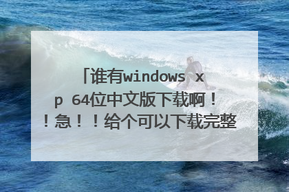 谁有windows xp 64位中文版下载啊!!急!!给个可以下载完整的地址。谢谢了!