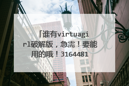 谁有virtuagirl破解版，急需！要能用的哦！3164481328悬赏送上！！