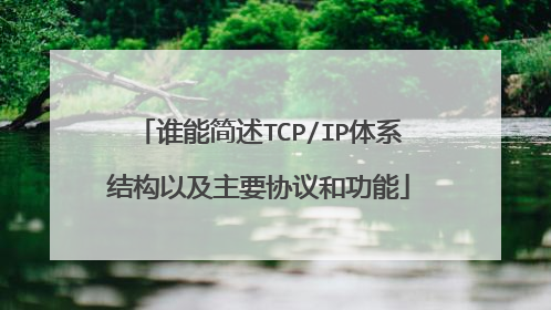 谁能简述TCP/IP体系结构以及主要协议和功能