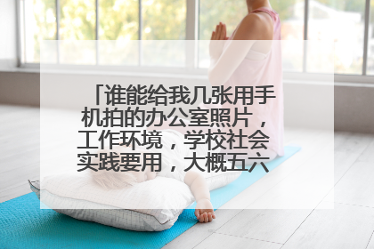 谁能给我几张用手机拍的办公室照片,工作环境,学校社会实践要用,大概五六张就行,麻烦发我