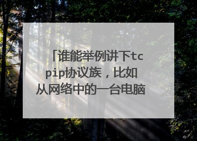 谁能举例讲下tcpip协议族，比如从网络中的一台电脑中用QQ发送一条消息给网络中另外一台电脑的QQ