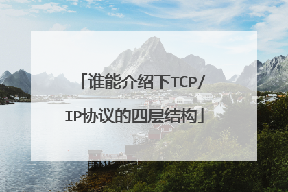 谁能介绍下TCP/IP协议的四层结构