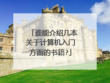 谁能介绍几本关于计算机入门方面的书籍?