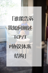 谁能告诉我如何阐述TCP/IP协议体系结构
