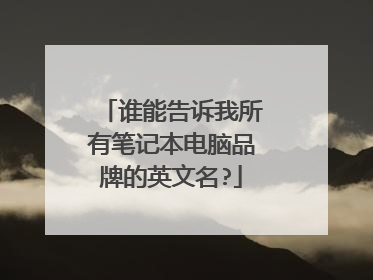 谁能告诉我所有笔记本电脑品牌的英文名?