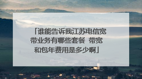 谁能告诉我江苏电信宽带业务有哪些套餐 带宽和包年费用是多少啊