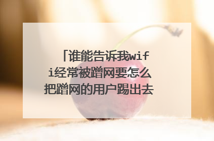 谁能告诉我wifi经常被蹭网要怎么把蹭网的用户踢出去不要让人连接,有什么软件可以做到?