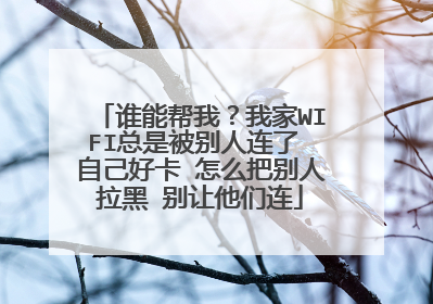 谁能帮我？我家WIFI总是被别人连了 自己好卡 怎么把别人拉黑 别让他们连