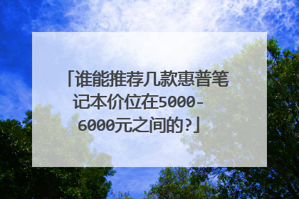 谁能推荐几款惠普笔记本价位在5000-6000元之间的?