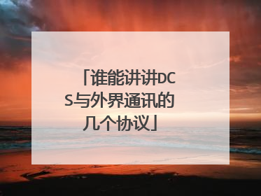 谁能讲讲DCS与外界通讯的几个协议