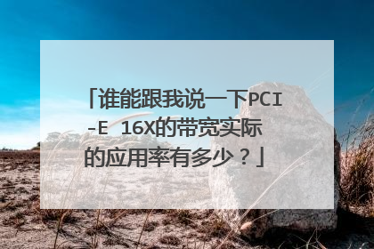 谁能跟我说一下PCI-E 16X的带宽实际的应用率有多少?