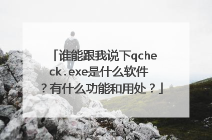 谁能跟我说下qcheck.exe是什么软件?有什么功能和用处?