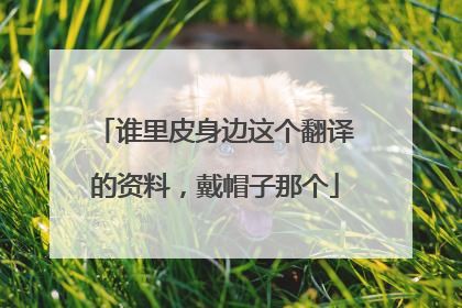 谁里皮身边这个翻译的资料，戴帽子那个
