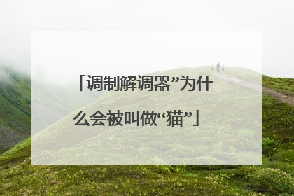 调制解调器”为什么会被叫做“猫”