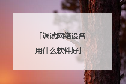 调试网络设备用什么软件好