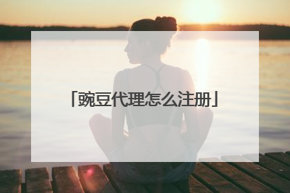 豌豆代理怎么注册