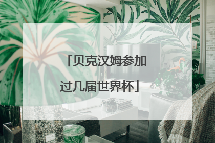 贝克汉姆参加过几届世界杯