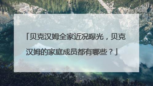 贝克汉姆全家近况曝光,贝克汉姆的家庭成员都有哪些?