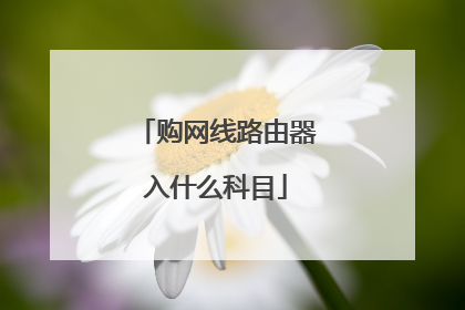 购网线路由器入什么科目