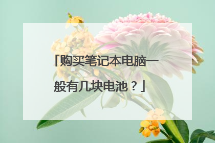 购买笔记本电脑一般有几块电池?