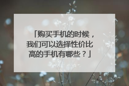 购买手机的时候,我们可以选择性价比高的手机有哪些?