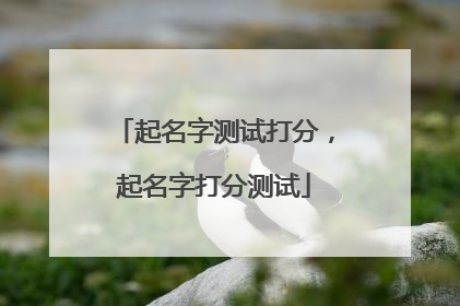 起名字测试打分，起名字打分测试