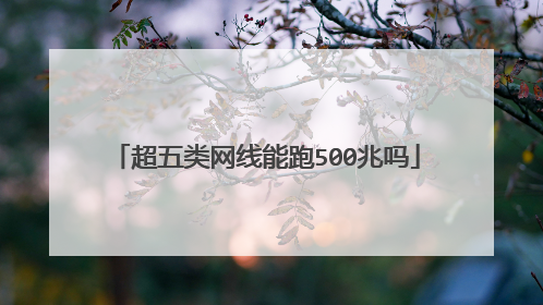 超五类网线能跑500兆吗