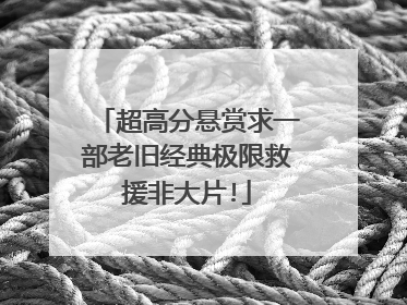 超高分悬赏求一部老旧经典极限救援非大片!