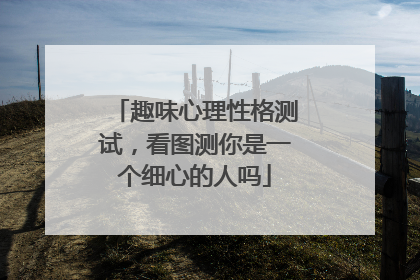 趣味心理性格测试,看图测你是一个细心的人吗