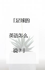 足球的英语怎么说？