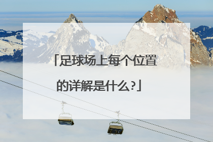 足球场上每个位置的详解是什么?