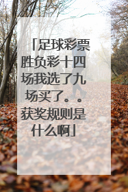 足球彩票胜负彩十四场我选了九场买了。。获奖规则是什么啊