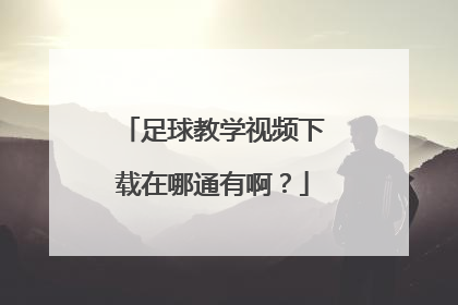 足球教学视频下载在哪通有啊?