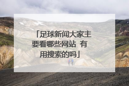 足球新闻大家主要看哪些网站 有用搜索的吗