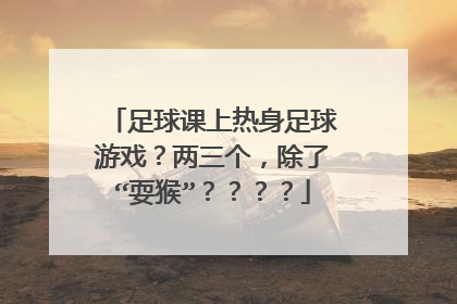 足球课上热身足球游戏?两三个,除了“耍猴”????