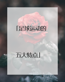 足球运动的五大特点
