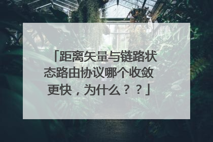 距离矢量与链路状态路由协议哪个收敛更快,为什么??