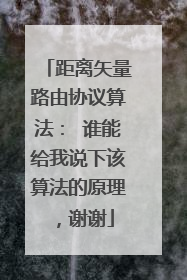 距离矢量路由协议算法: 谁能给我说下该算法的原理,谢谢