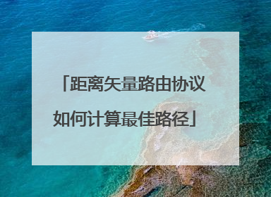 距离矢量路由协议如何计算最佳路径