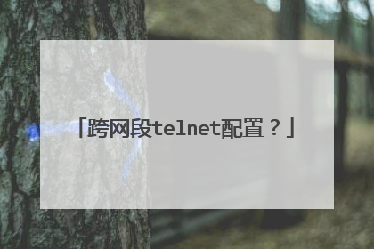 跨网段telnet配置？