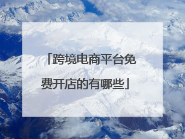 跨境电商平台免费开店的有哪些