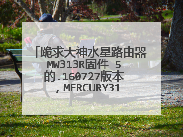 跪求大神水星路由器MW313R固件Ⅴ5的.160727版本，MERCURY313R固件5.0