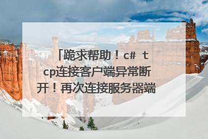 跪求帮助!c# tcp连接客户端异常断开!再次连接服务器端被积极拒绝!