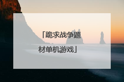 跪求战争题材单机游戏