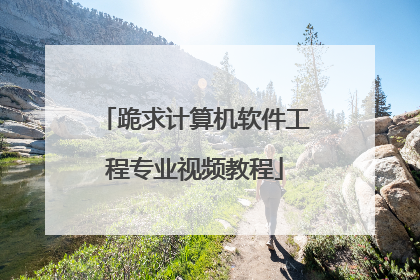 跪求计算机软件工程专业视频教程
