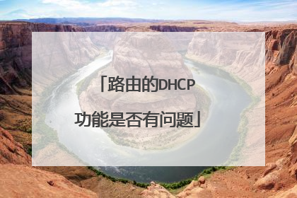 路由的DHCP功能是否有问题