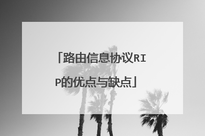 路由信息协议RIP的优点与缺点