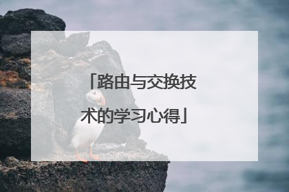 路由与交换技术的学习心得